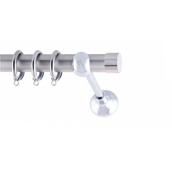 ΚΟΥΡΤΙΝΟΞΥΛΟ TAPA ΧΡΩΜΙΟ FRANS  Φ25 ΝΙΚΕΛ ΜΑΤ ΜΕ ΧΡΩΜΙΟ ΕΞΑΡΤΗΜΑΤΑ