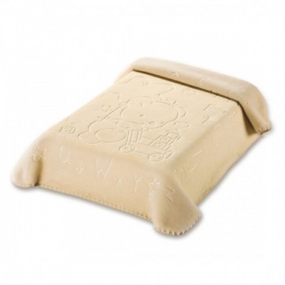 Παιδική Κουβέρτα Βελουτέ Ισπανίας Μπεζ 521