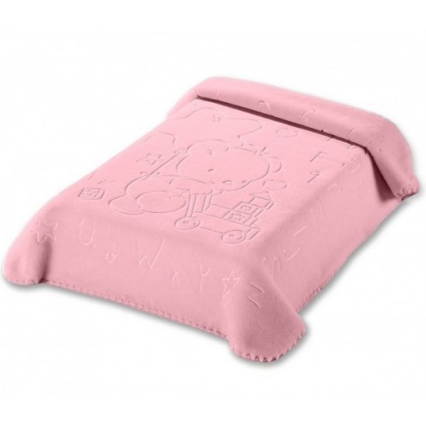 Παιδική Κουβέρτα Βελουτέ Ισπανίας Ροζ 521