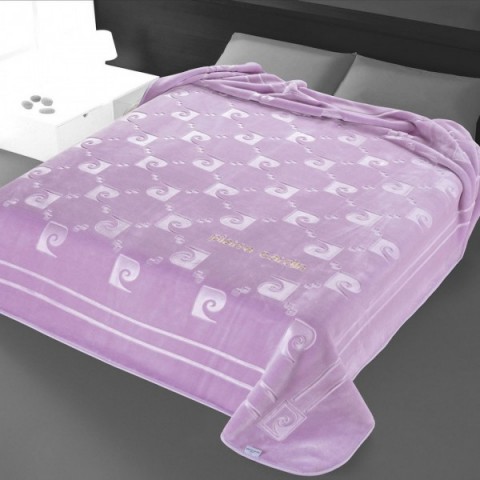 Κουβέρτα Βελουτέ Pierre Cardin NANCY 654 Υπέρδιπλη 220x240 Λιλά
