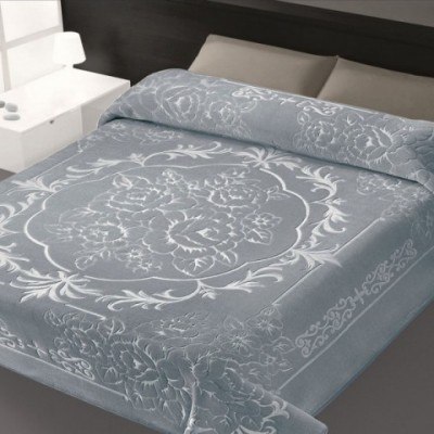 Κουβέρτα Βελουτέ Pierre Cardin NANCY 545 Υπέρδιπλη 220x240 Γαλάζιο