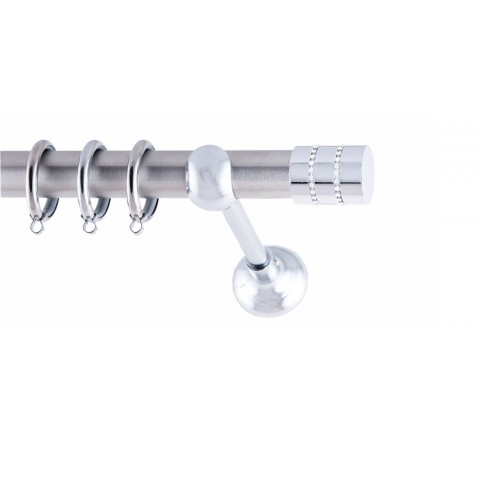 ΚΟΥΡΤΙΝΟΞΥΛΟ RETRO STRASS  FRANS  Φ25 ΝΙΚΕΛ ΜΑΤ ΜΕ NIKEL MAT   ΕΞΑΡΤΗΜΑΤΑ