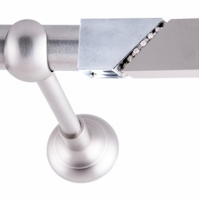 ΚΟΥΡΤΙΝΟΞΥΛΟ BAR STRASS ΧΡΩΜΙΟ FRANS  Φ25 ΝΙΚΕΛ ΜΑΤ ΜΕ ΧΡΩΜΙΟ  ΕΞΑΡΤΗΜΑΤΑ