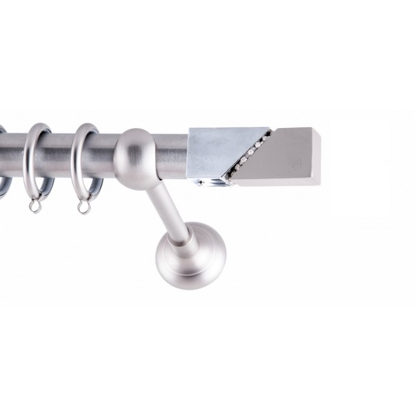 ΚΟΥΡΤΙΝΟΞΥΛΟ POLIS STRASS  FRANS  Φ25 ΝΙΚΕΛ ΜΑΤ ΜΕ NIKEL MAT   ΕΞΑΡΤΗΜΑΤΑ