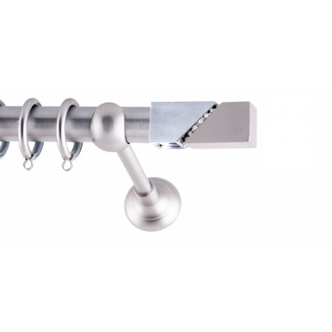 ΚΟΥΡΤΙΝΟΞΥΛΟ POLIS STRASS  FRANS  Φ25 ΝΙΚΕΛ ΜΑΤ ΜΕ NIKEL MAT   ΕΞΑΡΤΗΜΑΤΑ