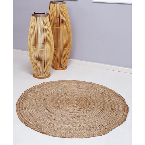 ΠΛΕΚΤΟ ΣΤΡΟΓΓΥΛΟ ΧΑΛΑΚΙ ΓΙΟΥΤΑ NATURAL ΜΠΕΖ- ΔΙΑΜ.120