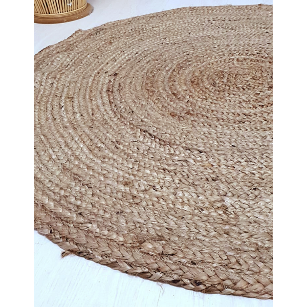 ΠΛΕΚΤΟ ΣΤΡΟΓΓΥΛΟ ΧΑΛΑΚΙ ΓΙΟΥΤΑ NATURAL ΜΠΕΖ- ΔΙΑΜ.100cm