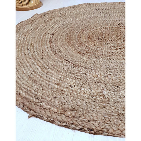 ΠΛΕΚΤΟ ΣΤΡΟΓΓΥΛΟ ΧΑΛΑΚΙ ΓΙΟΥΤΑ NATURAL ΜΠΕΖ- ΔΙΑΜ.100cm