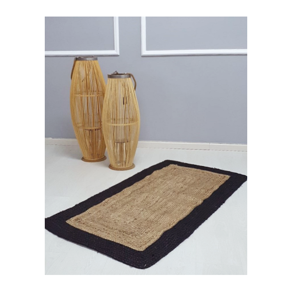 ΠΛΕΚΤΟ ΟΡΘΟΓΩΝΙΟ  ΧΑΛΙ ΓΙΟΥΤΑ ΜΑΥΡΗ ΚΟΡΝΙΖΑ 70Χ140cm