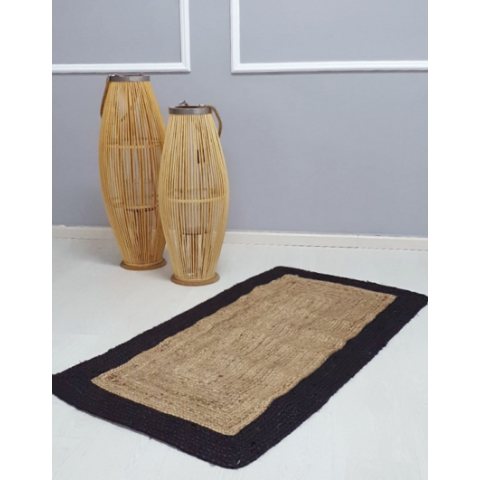 ΠΛΕΚΤΟ ΟΡΘΟΓΩΝΙΟ  ΧΑΛΙ ΓΙΟΥΤΑ ΜΑΥΡΗ ΚΟΡΝΙΖΑ 70Χ140cm