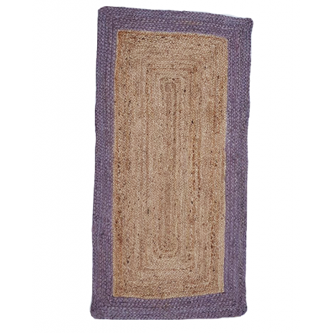 ΠΛΕΚΤΟ ΟΡΘΟΓΩΝΙΟ  ΧΑΛΙ ΓΙΟΥΤΑ ΜΕ ΓΚΡΙ  ΚΟΡΝΙΖΑ 70Χ140cm