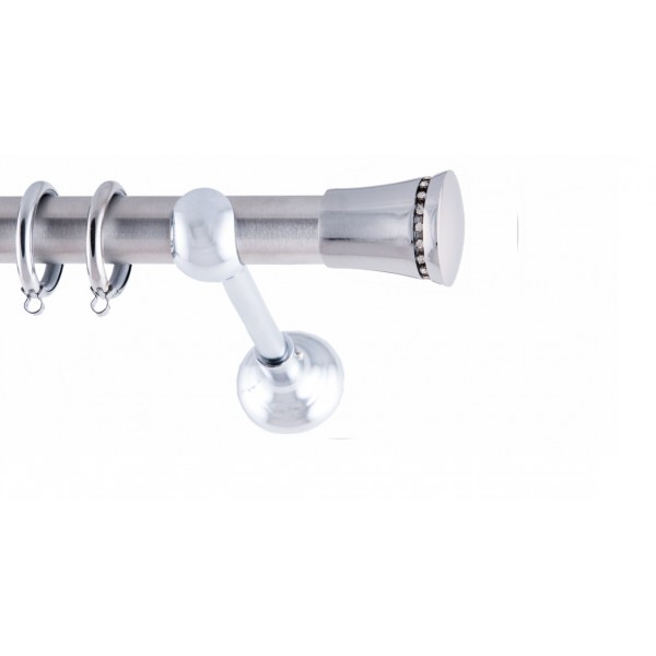 ΚΟΥΡΤΙΝΟΞΥΛΟ ELIZ STRASS  FRANS  Φ25 ΝΙΚΕΛ ΜΑΤ ΜΕ ΧΡΩΜΙΟ   ΕΞΑΡΤΗΜΑΤΑ