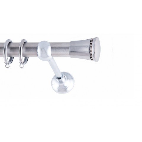 ΚΟΥΡΤΙΝΟΞΥΛΟ ELIZ STRASS  FRANS  Φ25 ΝΙΚΕΛ ΜΑΤ ΜΕ ΧΡΩΜΙΟ   ΕΞΑΡΤΗΜΑΤΑ