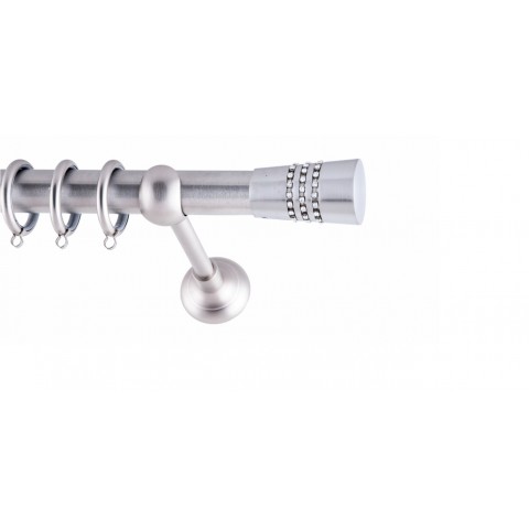 ΚΟΥΡΤΙΝΟΞΥΛΟ LOUNA  STRASS  FRANS  Φ25 ΝΙΚΕΛ ΜΑΤ ΜΕ ΝΙΚΕΛ ΜΑΤ    ΕΞΑΡΤΗΜΑΤΑ