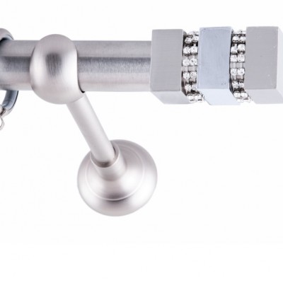 ΚΟΥΡΤΙΝΟΞΥΛΟ AMORE FRANS  Φ25 ΝΙΚΕΛ ΜΑΤ ΜΕ ΧΡΩΜΙΟ ΕΞΑΡΤΗΜΑΤΑ