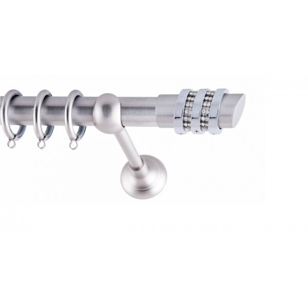 ΚΟΥΡΤΙΝΟΞΥΛΟ THREE RINGS STRASS  FRANS  Φ25 ΝΙΚΕΛ ΜΑΤ ΜΕ NIKEK MAT    ΕΞΑΡΤΗΜΑΤΑ