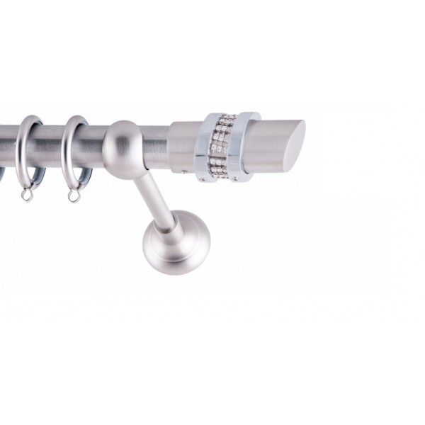 ΚΟΥΡΤΙΝΟΞΥΛΟ TWO  RINGS STRASS  FRANS  Φ25 ΝΙΚΕΛ ΜΑΤ ΜΕ NIKEK MAT    ΕΞΑΡΤΗΜΑΤΑ