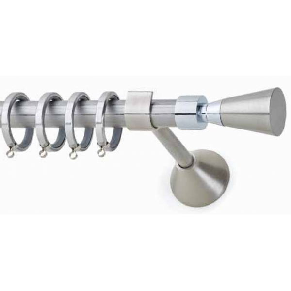 inox κουρτινόβεργα MARINER Φ20  Νίκελ σατινέ