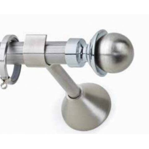 inox κουρτινόβεργα CRONOS  Φ20  Νίκελ σατινέ