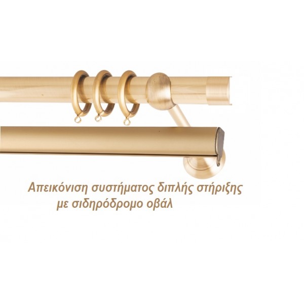 ΚΟΥΡΤΙΝΟΞΥΛΟ PACIFIC FRANS  Φ25 ΟΡΟ ΜΑΤ ΧΡΥΣΟ