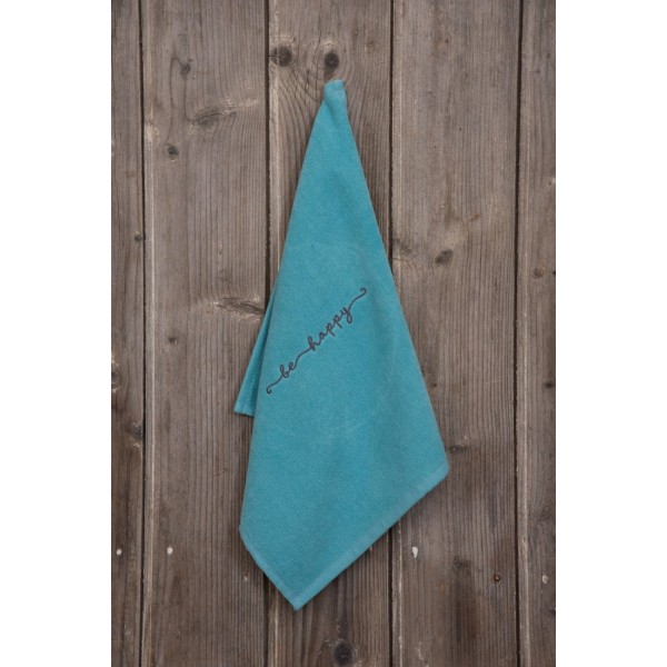 Λαβέτα 40x40 - Be Happy Petrol