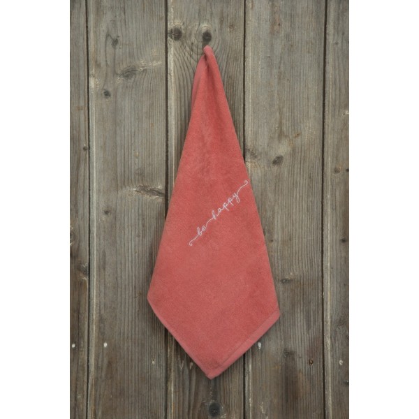 Λαβέτα 40x40 - Be Happy Terracotta