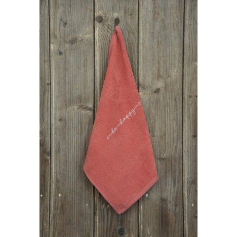 Λαβέτα 40x40 - Be Happy Terracotta