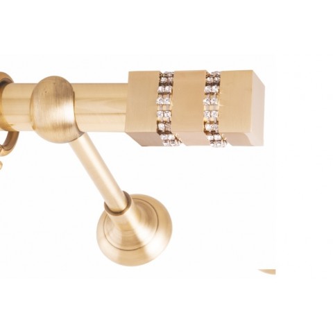 ΚΟΥΡΤΙΝΟΞΥΛΟ LEGO STRASS FRANS  Φ25 ΟΡΟ ΜΑΤ ΧΡΥΣΟ