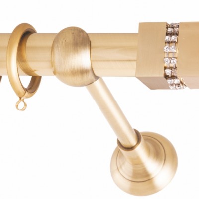 ΚΟΥΡΤΙΝΟΞΥΛΟ BAR STRASS ΧΡΩΜΙΟ FRANS  Φ25 ΝΙΚΕΛ ΜΑΤ ΜΕ ΧΡΩΜΙΟ  ΕΞΑΡΤΗΜΑΤΑ 2