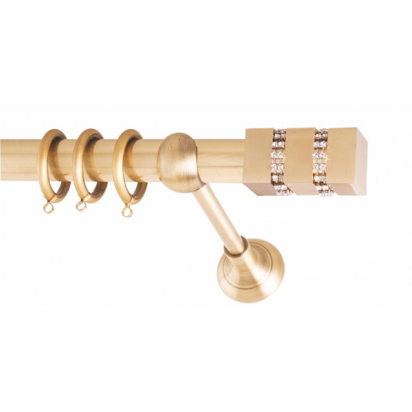 ΚΟΥΡΤΙΝΟΞΥΛΟ LEGO STRASS FRANS  Φ25 ΟΡΟ ΜΑΤ ΧΡΥΣΟ