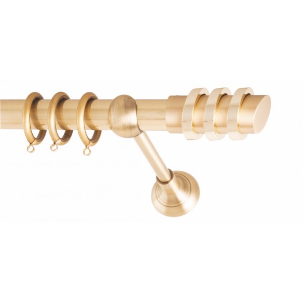 ΚΟΥΡΤΙΝΟΞΥΛΟ THREE RINGS  FRANS  Φ25 ΟΡΟ ΜΑΤ ΧΡΥΣΟ