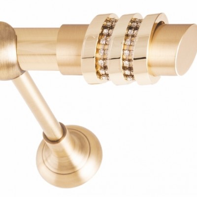 ΚΟΥΡΤΙΝΟΞΥΛΟ AMORE FRANS  Φ25 ΝΙΚΕΛ ΜΑΤ ΜΕ ΧΡΩΜΙΟ ΕΞΑΡΤΗΜΑΤΑ