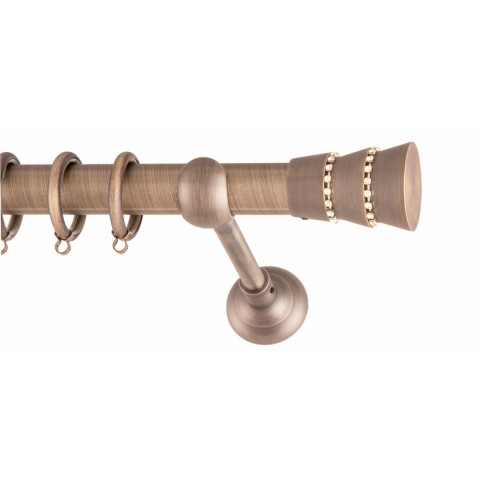 ΚΟΥΡΤΙΝΟΞΥΛΟ TRIPLO STRASS FRANS  Φ25 ANTIK