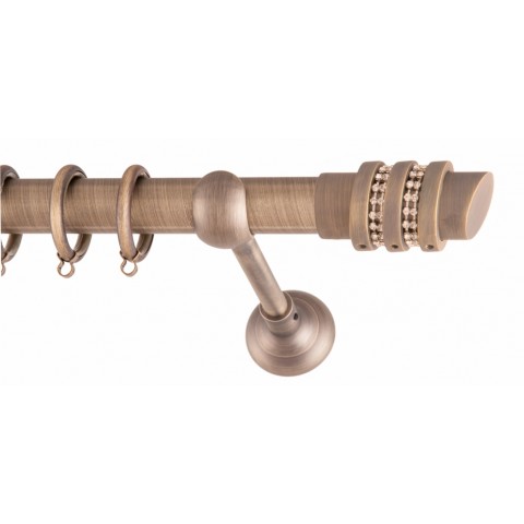 ΚΟΥΡΤΙΝΟΞΥΛΟ THREE RINGS STRASS  FRANS  Φ25 ANTIK