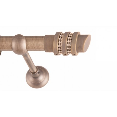 ΚΟΥΡΤΙΝΟΞΥΛΟ THREE RINGS STRASS  FRANS  Φ25 ANTIK